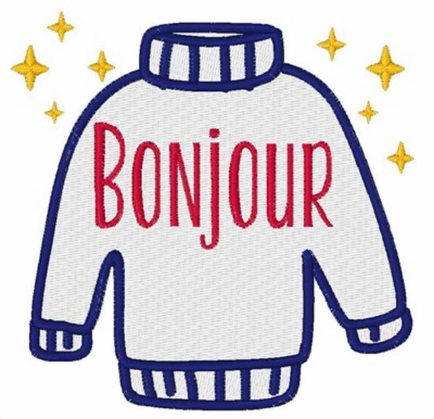 Picture of Bonjour Machine Embroidery Design