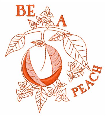 Be A Peach Machine Embroidery Design