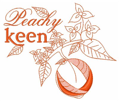Peachy Keen Machine Embroidery Design