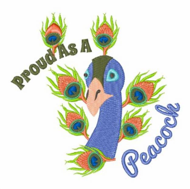Picture of Proud As A Peacock Machine Embroidery Design