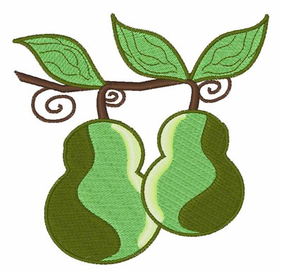Sweet Pears Machine Embroidery Design