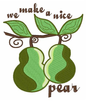 Nice Pear Machine Embroidery Design