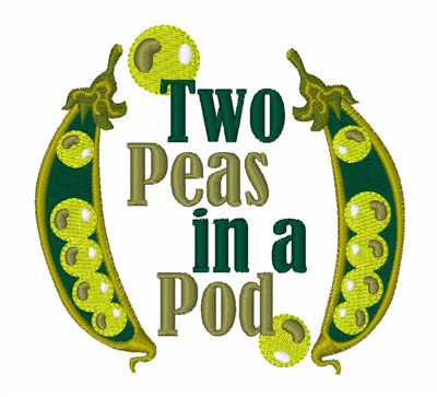 Peas In A Pod Machine Embroidery Design