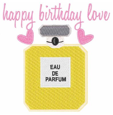 Happy Birthday Love Machine Embroidery Design