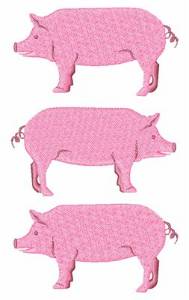 Picture of Three Pigs Machine Embroidery Design