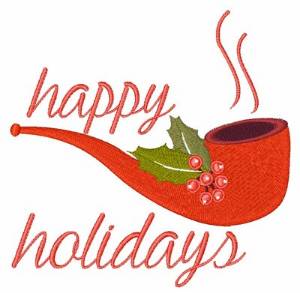 Picture of Happy Holidays Machine Embroidery Design