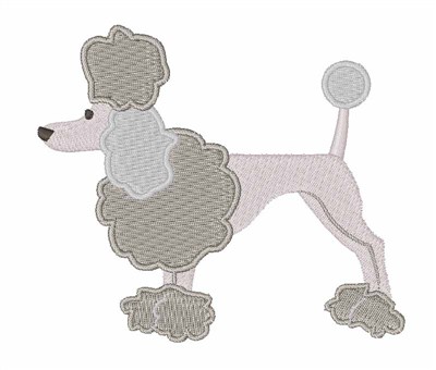 Poodle Dog Machine Embroidery Design