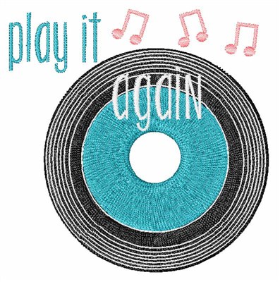Play It Again Machine Embroidery Design