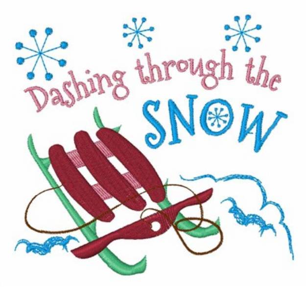 Picture of Dashing Through Snow Machine Embroidery Design
