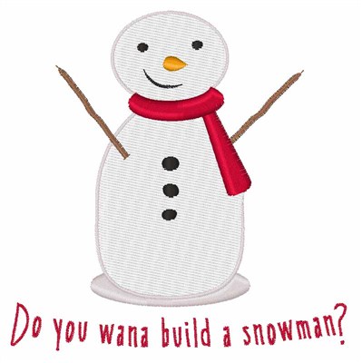 Build A Snowman Machine Embroidery Design