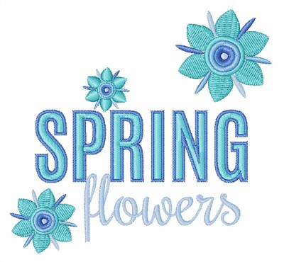 Spring Flowers Machine Embroidery Design