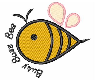 Busy Buzz Bee Machine Embroidery Design