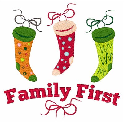 Family First Machine Embroidery Design
