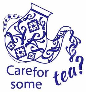 Picture of Care For Some Tea? Machine Embroidery Design