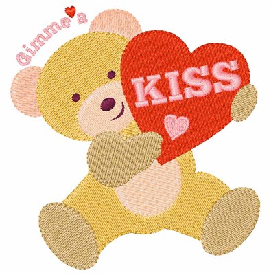 Gimme A Kiss Machine Embroidery Design
