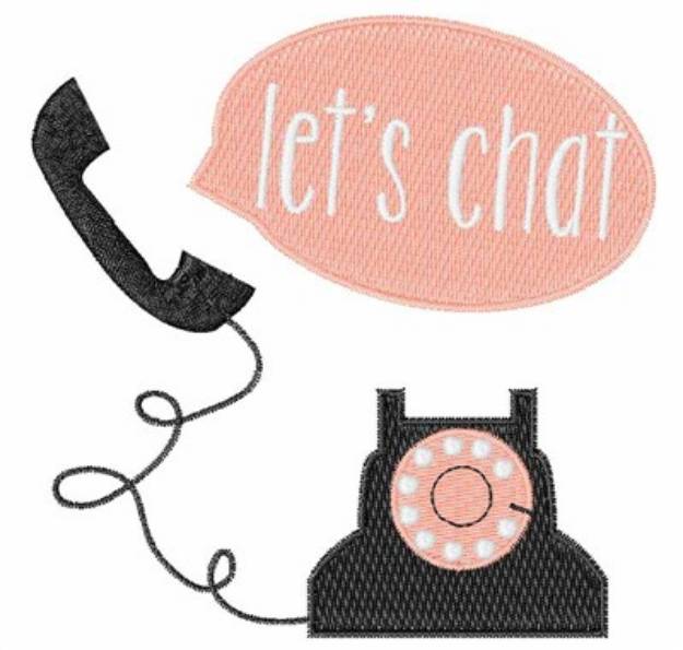 Picture of Lets Chat Telephone Machine Embroidery Design