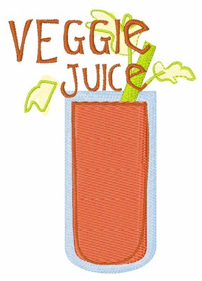 Veggie Juice Machine Embroidery Design