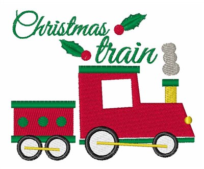 Christmas Train Machine Embroidery Design
