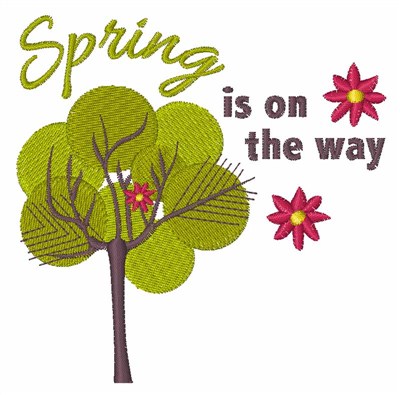Springs On The Way Machine Embroidery Design