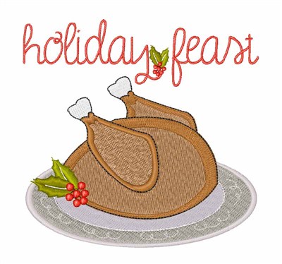 Holiday Feast Machine Embroidery Design