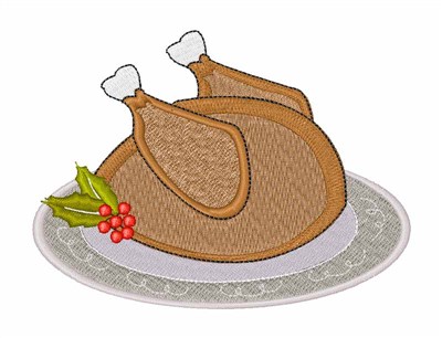 Christmas Turkey Machine Embroidery Design