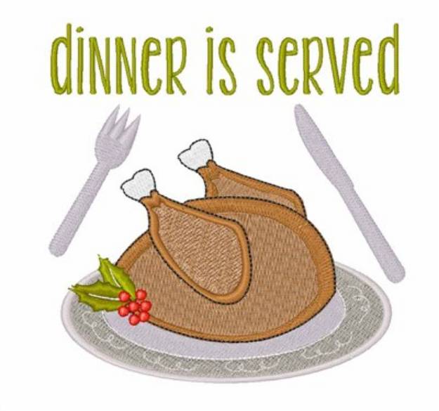 Picture of Dinner Is Served Machine Embroidery Design