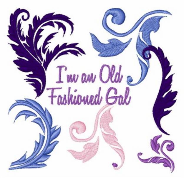 Picture of An Old Fashioned Girl Machine Embroidery Design