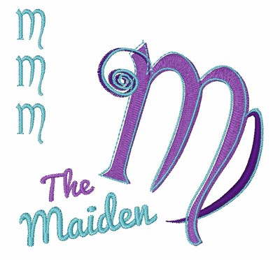 The Maiden Zodiac Machine Embroidery Design