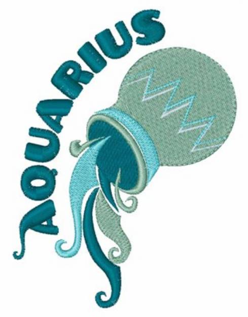 Picture of Aquarius Zodiac Machine Embroidery Design