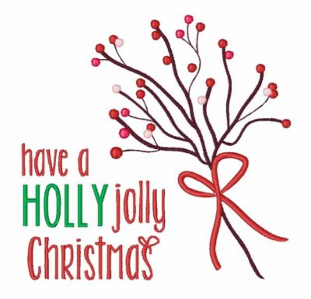Picture of Holly Jolly Christmas! Machine Embroidery Design