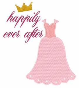 Picture of Happily Ever After Gown Machine Embroidery Design