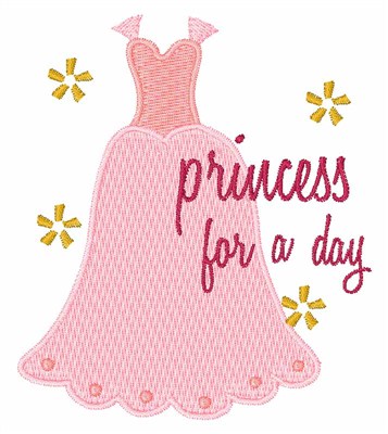 Princess For A Day Gown Machine Embroidery Design