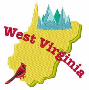 Picture of West Virginia Machine Embroidery Design