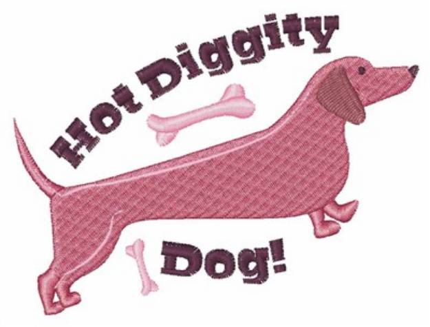 Picture of Hot Diggity Dog! Machine Embroidery Design