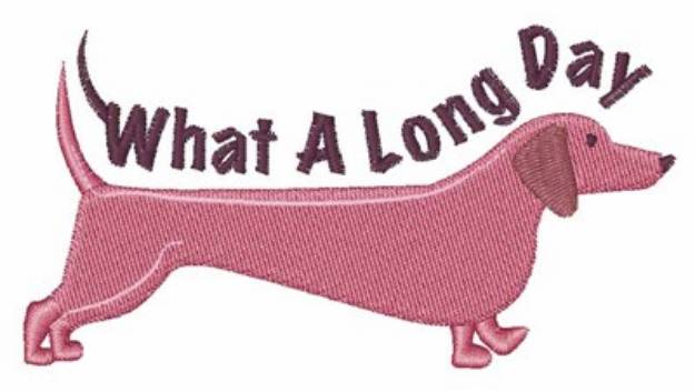 Picture of Long Day Daschund Machine Embroidery Design