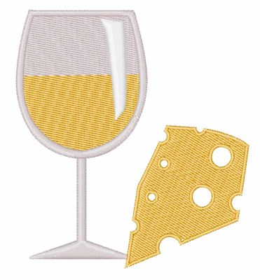 Gourmet Wine & Cheese Machine Embroidery Design