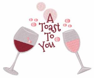 Picture of A Toast To You Machine Embroidery Design