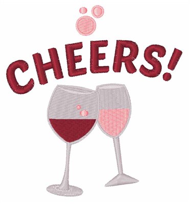 Cheers! Wine Machine Embroidery Design