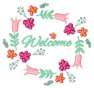 Welcome Spring Floral Machine Embroidery Design
