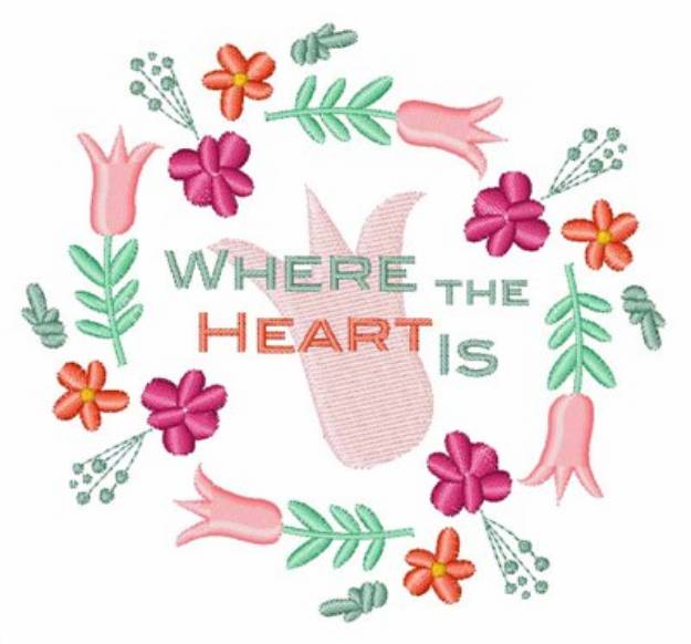 Picture of Where The Heart Is Machine Embroidery Design