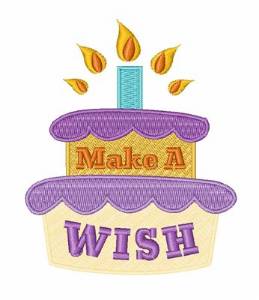 Picture of Make A Wish Candle Machine Embroidery Design