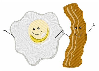 Bacon & Eggs Machine Embroidery Design