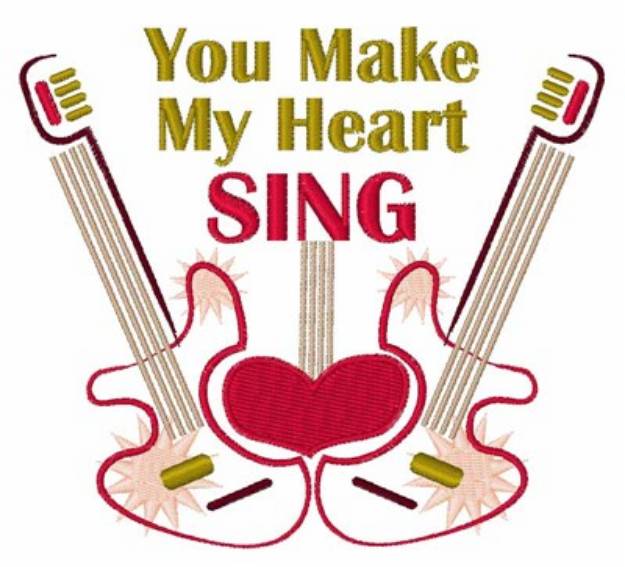 Picture of Make My Heart Sing Machine Embroidery Design