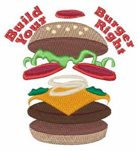 Picture of Build Your Burger Right! Machine Embroidery Design
