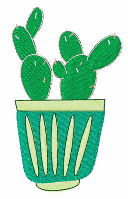 Green Cactus Machine Embroidery Design