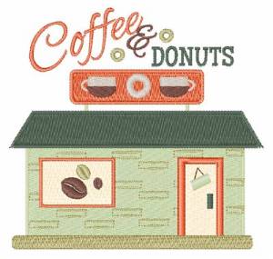 Picture of Coffee & Donuts Machine Embroidery Design