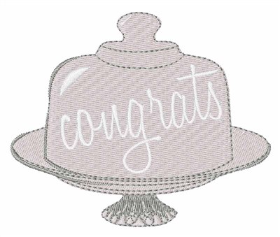 Congrats Cake Machine Embroidery Design