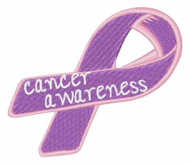 Picture of Cancer Awareness Ribbon Machine Embroidery Design