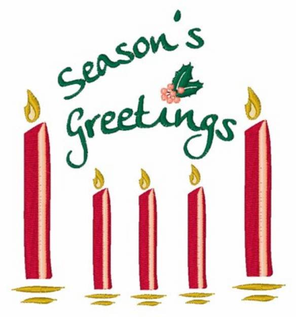 Picture of Seasons Greetings  Machine Embroidery Design
