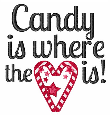 Candy Heart Xmas Machine Embroidery Design